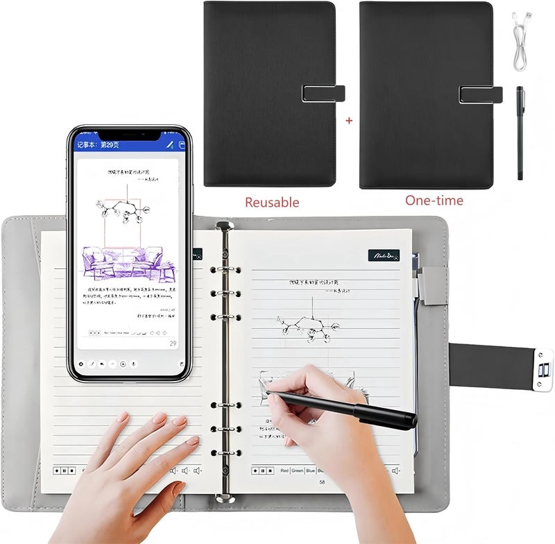 lewitools Smart Digital Pen Real-Time Sync Write on Paper Sync to Phone Mobile Voice to Text Sync Handwritten Notes Handwriting Voice to Digital Texts Storage Voice-Controlled Painting - Image 2